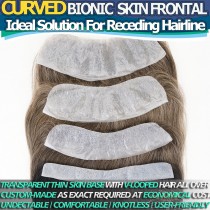 FRONTAL-5 | Bionic Curved Poly Skin Frontal Partial Hair System Customizable Hair Frontals Hairpieces For Receding Hairline 