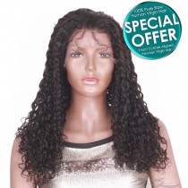 Deep Wave Peruvian Human Virgin Hair Full Lace Wig Pre-Plucked Hairlin Bleached Knots Super Fine HD Lace [PFDW]