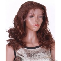 Body Wave Medium Brown Human Hair Lace Wig Pre-Plucked Hairline For Black Women Super Bleached Knots HD Invisible Skin Melting Lace [IRBW04]