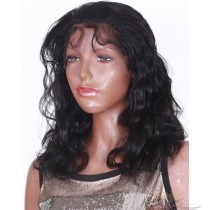 Body Wave Jet Black Human Hair Lace Wig Pre-Plucked Hairline For Black Women Super Bleached Knots HD Invisible Skin Melting Lace [IRBW01]