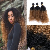 Kinky Curl Ombre Color 1B/27 African American Hair Ultima Fiber Hair Weft   [SUWKC1B27]