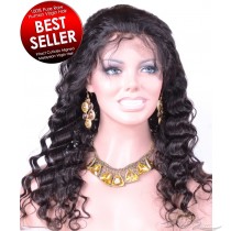 100% Raw Human Virgin Hair Dream Curl Malaysian Virgin Hair Full Lace Wig Intact Cuticles Aligned Pre-Plucked Hairline Super HD Lace Wig Bleached Knots [MFDRC]