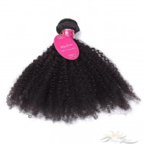 Afro Kinky Curly Brazilian Virgin Hair Wefts Human Virgin Hair Weaves  [BRWAKC]