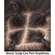 Full Silk Base Hair Pieces Human Virgin Hair Clips in Hair Topper Hidden Knots [HP39]