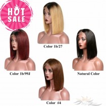Hot Sale Ombre Colors Blunt BOB Brazilian Virgin Hair Lace Front Wig, Lace Frontal Wig [BLFW22]