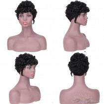 100% Human Hair Machine Weft Wig Bionic Injected Crown No Tangle No Shedding [CW1]