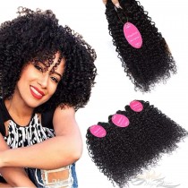Kinky Curl Brazilian Virgin Hair Wefts 4pcs/Lot Human Virgin Hair Weaves 4 Bundles [BRWKC4]