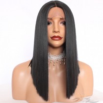 Futura Fiber Middle Part Bob Style Lace Front Wig Looks & Feels Like Human Hair [SHMPB]