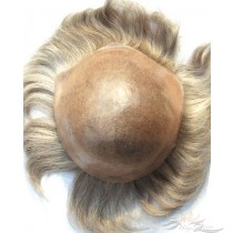 Silicone Skin Toupee For Men Silicone Hair Pieces Men's Human Hair Replacement System [T68]
