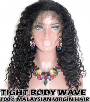 Tight Body Wave Malaysian Virgin Hair HD Lace 360 Lace Wig 150% Density Pre-Plucked Hairline
