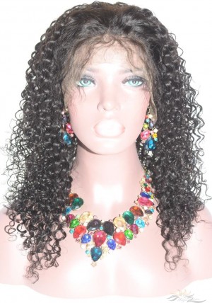 Kinky Curl Fake Scalp Lace Wig Undectable Lace Pre-Plucked Hairline No Cornrows or Wig Cap Needed [FSKC]