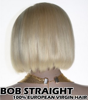100% Top Grade European Virgin Hair Blonde Color #613 BOB Straight Headband Wig Scarf Wig [EH613BS]