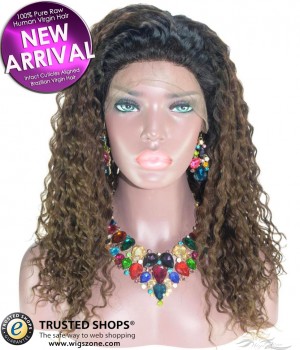 New Arrival Fashion Lace Wig Ombre TNC/3 Deep Wave Brazilian Human Hair Lace Wig [BFT3]