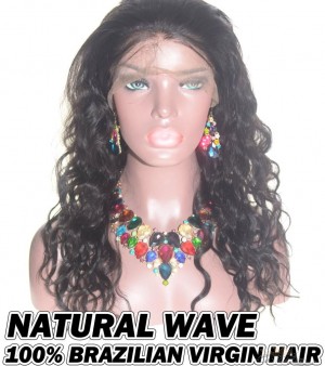 Natural Wave Brazilian Virgin Human Hair HD Lace 360 Lace Wig 150% Density Pre-Plucked Hairline