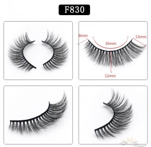 5D Mink Eyelashes 5D Layered Effect Faux Siberian Mink Fur Reusable Hand Made Strips Eyelashes 5 Pairs [F830]