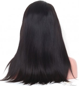 Silky Straight SILK TOP Lace Front Wig Brazilian Virgin Hair Hidden Knots [BRSHST]