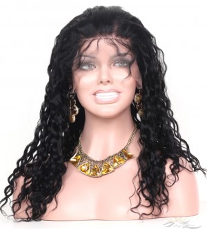 Spanish Wave Black Hair Human Hair Lace Wig Pre-Plucked Hairline For Black Women Super Bleached Knots HD Invisible Skin Melting Lace [IRSPW]