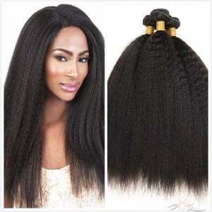 Kinky Straight Kinky Yaki Straight Color 1B African American Hair Ultima Fiber Hair Weft   [SUWKT]