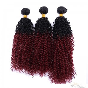 Curly Ombre Color 1B/99J African American Hair Ultima Fiber Hair Weft   [SUWKC1B99J]