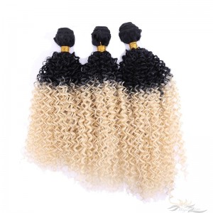 Curly Ombre Color 1B/613 African American Hair Ultima Fiber Hair Weft   [SUWKC1B613]